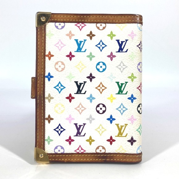 Louis Vuitton White GM Case Blanc Multicolor Agenda Canvas - Picture 1 of 9